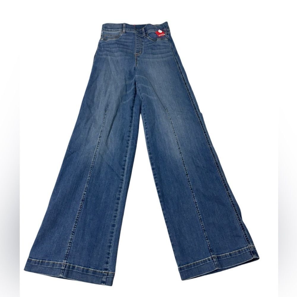 SPANX NWT Seamed Front Wide Leg Jeans Sz Medium - Picture 2 of 7